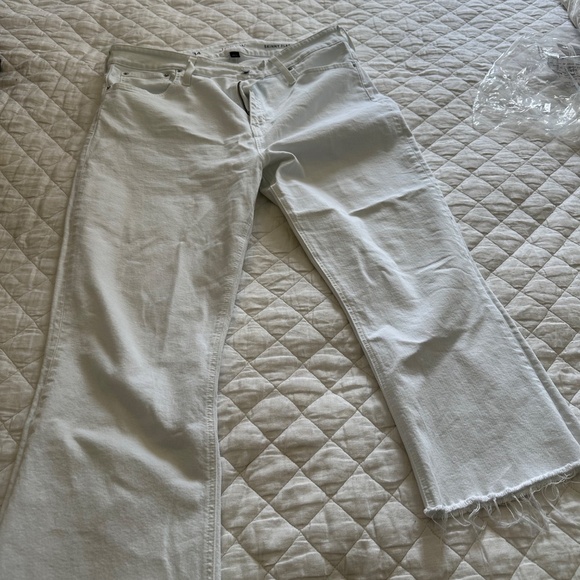 J.Crew Skinny Flare Cropped White Denim Jeans - Picture 2 of 3